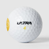 ICH BIN EIN PROFI | Benutzerdefinierter goldener G Golfball (Logo)