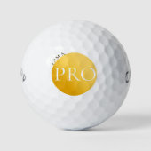 ICH BIN EIN PROFI - Benutzerdefinierter goldener G Golfball (Vorderseite)