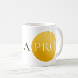 ICH BIN EIN PROFI | Eleganter Goldener Kreis Motiv Kaffeetasse