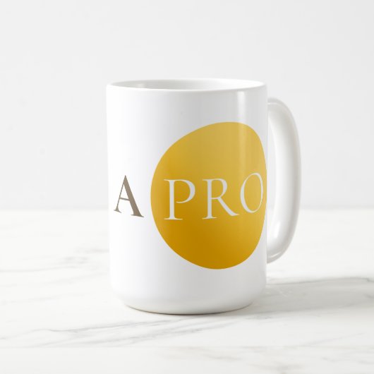 ICH BIN EIN PROFI | Eleganter Motivationsbecher mi Kaffeetasse (VorderseiteRechts)
