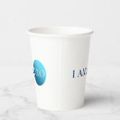 ICH BIN EIN PROFI | Fetter minimaler blauer Kreis Pappbecher (Rechts)