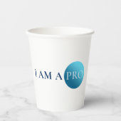 ICH BIN EIN PROFI | Fetter minimaler blauer Kreis Pappbecher (Vorderseite)