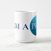 ICH BIN EIN PROFI | Fetter minimalistischer blauer Kaffeetasse (Mittel)