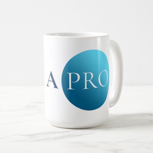 ICH BIN EIN PROFI | Fetter minimalistischer blauer Kaffeetasse (VorderseiteRechts)