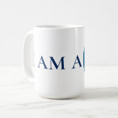 ICH BIN EIN PROFI | Fetter minimalistischer blauer Kaffeetasse (Vorderseite Links)