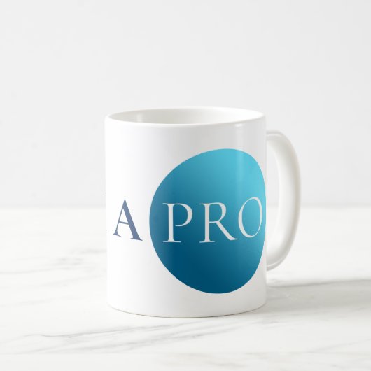 ICH BIN EIN PROFI | Fetter minimalistischer blauer Kaffeetasse (VorderseiteRechts)