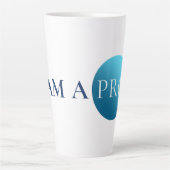 ICH BIN EIN PROFI | Fetter minimalistischer blauer Milchtasse (Vorderseite)