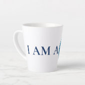 ICH BIN EIN PROFI | Fetter minimalistischer blauer Milchtasse (Linke Ecke)