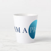 ICH BIN EIN PROFI | Fetter minimalistischer blauer Milchtasse (Vorderseite)