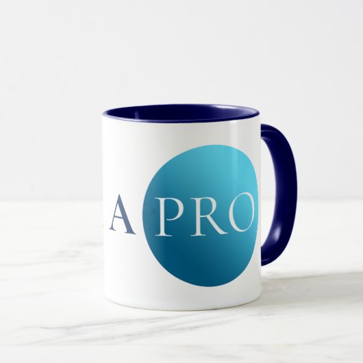 ICH BIN EIN PROFI | Fetter minimalistischer blauer Tasse (VorderseiteRechts)