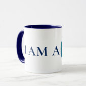 ICH BIN EIN PROFI | Fetter minimalistischer blauer Tasse (Vorderseite Links)