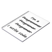 Ich bin ein Programmierer, den ich Notizblock (Linke Seite)