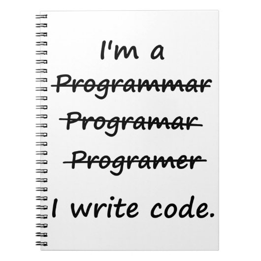 Ich bin ein Programmierer, den ich Notizblock (Vorderseite)