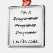 Ich bin ein Programmierer, den ich Silbernes Ornament (Links)