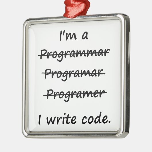 Ich bin ein Programmierer, den ich Silbernes Ornament (Links)