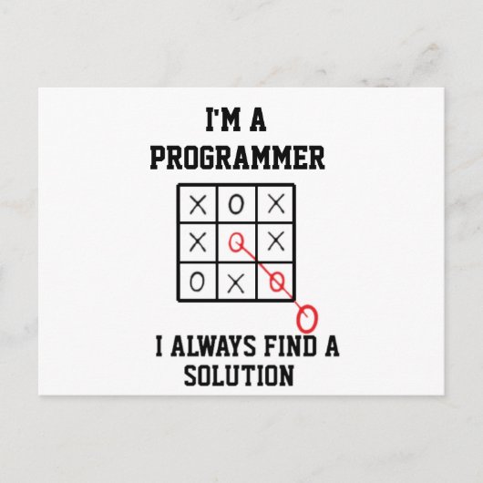 Ich bin ein Programmierer, ich finde immer eine Lö Postkarte (Vorderseite)