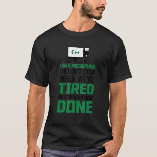 Ich bin ein Programmierer, ich schreibe Code, Info T-Shirt (Vorderseite)