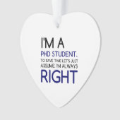 ICH BIN EIN PROMOVIERENDER STUDENT ORNAMENT (Vorderseite)