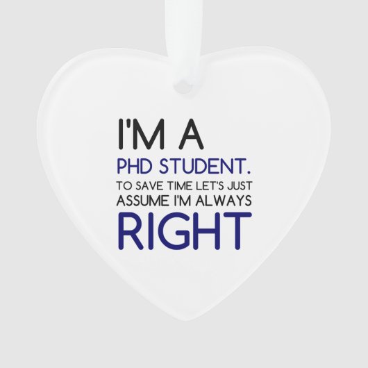 ICH BIN EIN PROMOVIERENDER STUDENT ORNAMENT (Vorderseite)