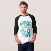 Ich bin ein PTSD-Krieger 3/4-Ärmel T-Shirt (Vorne ganz)