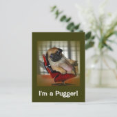 Ich bin ein Pugger! Postkarte (Stehend Vorderseite)