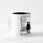 Ich bin ein purrgrammer zweifarbige tasse (Vorderseite Links)