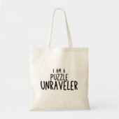 Ich bin ein Puzzle Unraveler Funny Quirky Geschenk Tragetasche (Vorne)