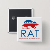 Ich bin ein R.A.T.: Republikaner gegen Trump Button (Vorne & Hinten)