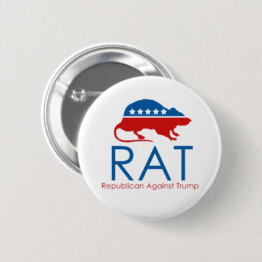 Ich bin ein R.A.T.: Republikaner gegen Trump Button (Vorne & Hinten)