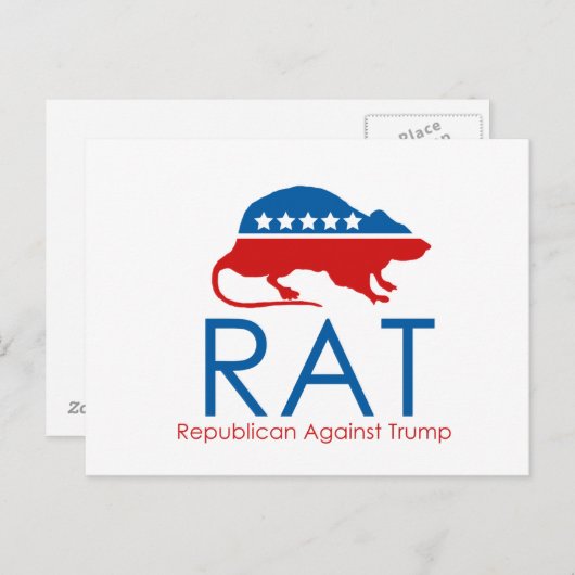 Ich bin ein R.A.T.: Republikaner gegen Trump Postkarte (Vorne/Hinten)