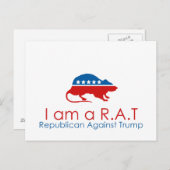 Ich bin ein R.A.T.: Republikaner gegen Trump Postkarte (Vorne/Hinten)