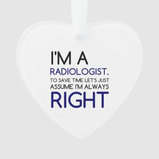 ICH BIN EIN RADIOLOGIST ORNAMENT (Vorderseite)