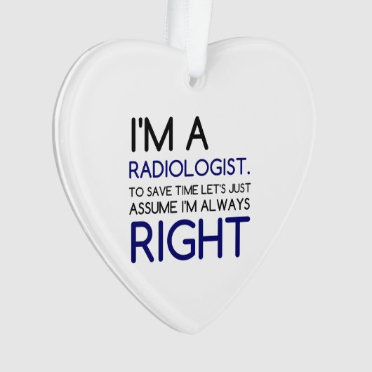 ICH BIN EIN RADIOLOGIST ORNAMENT (Vorderseite)