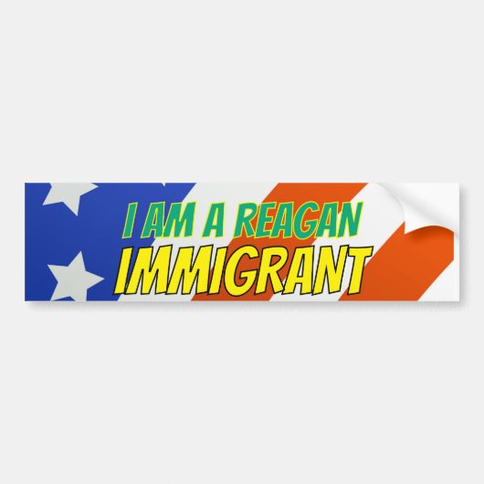 Ich bin ein Reagan-Immigrant Autoaufkleber (Vorne)