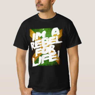 Ich bin ein Rebell für das Leben Jamaika Flag Regg T-Shirt