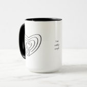 Ich bin ein reiches Labyrinth-Herz Tasse (Vorderseite Links)