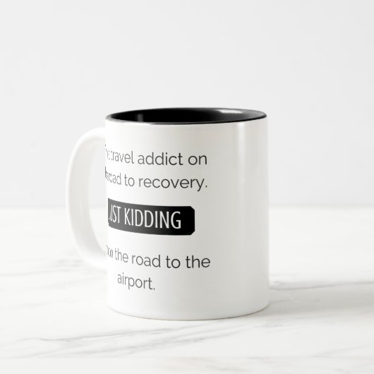 Ich bin ein Reisesüchtiger 325 ml-Tasse Zweifarbige Tasse (Vorderseite Links)