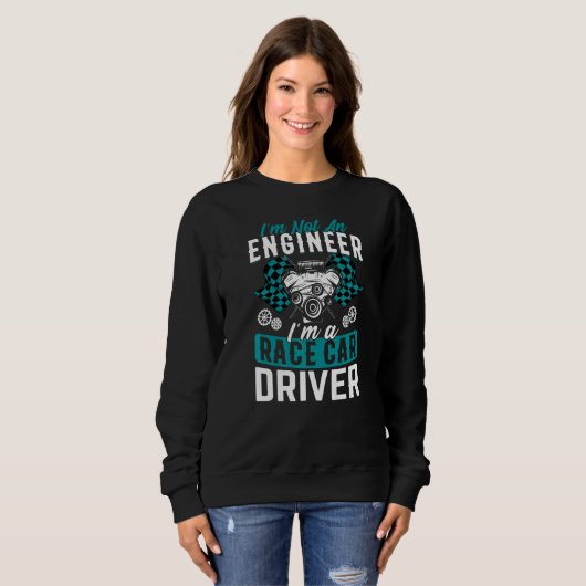 Ich bin ein Rennfahrer, der Auto fährt, um grafisc Sweatshirt (Vorne ganz)