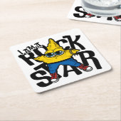 Ich bin ein Rock Star Rechteckiger Pappuntersetzer (angewinkelt)