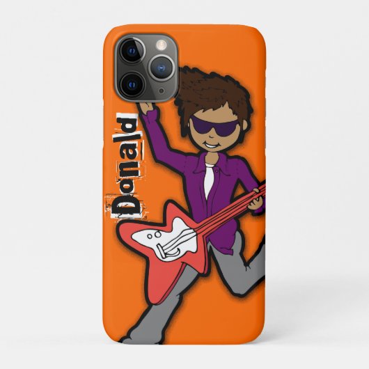 "Ich bin ein Rockstar" Orange Dark Boy Name ipod G Case-Mate iPhone Hülle (Rückseite)