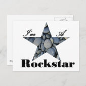 Ich bin ein Rockstar Postkarte (Vorne/Hinten)