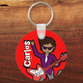 "Ich bin ein Rockstar" rote Grafik namens Schlüsse Schlüsselanhänger (Vorderseite)