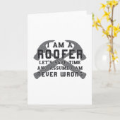 Ich bin ein Roofer Roof Roofers Men Vater Bau Karte (Gelbe Blume)