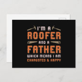 Ich bin ein Roofer und ein Vaterdach Roofers Vater Postkarte (Vorne/Hinten)