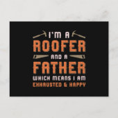 Ich bin ein Roofer und ein Vaterdach Roofers Vater Postkarte (Vorderseite)