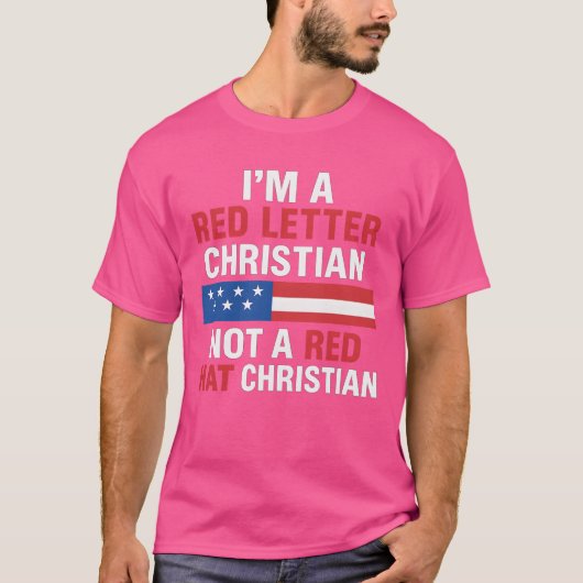 ICH BIN EIN ROTER SCHREIBER CHRISTLICH, KEIN ROTER T-Shirt (Vorderseite)