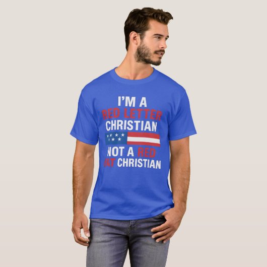 ICH BIN EIN ROTER SCHREIBER CHRISTLICH, KEIN ROTER T-Shirt (Vorne ganz)
