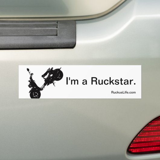Ich bin ein Ruckustar Stoßaufkleber Autoaufkleber (Auf Auto)