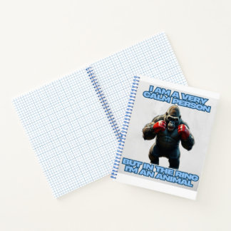 Ich bin ein ruhiger Mensch, aber auf dem Ring bin Notizblock