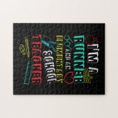 Ich bin ein Runner und ein Grundschullehrer von Sh Puzzle (Horizontal)